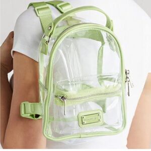 Madden Girl Mini Backpack - clear & mint